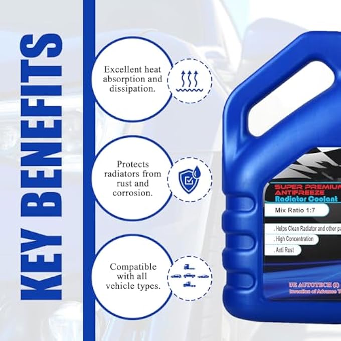 UE AUTOTECH PREMIUM 3 LITER RADIATOR CAR COOLANT - HEAT DISSIPATION AND ABSORPTION COOLING SYSTEMS FOR PETROL, DIESEL, AND CNG VEHICLES - HEAVY-DUTY (PINK MIX RTD) - Image 4